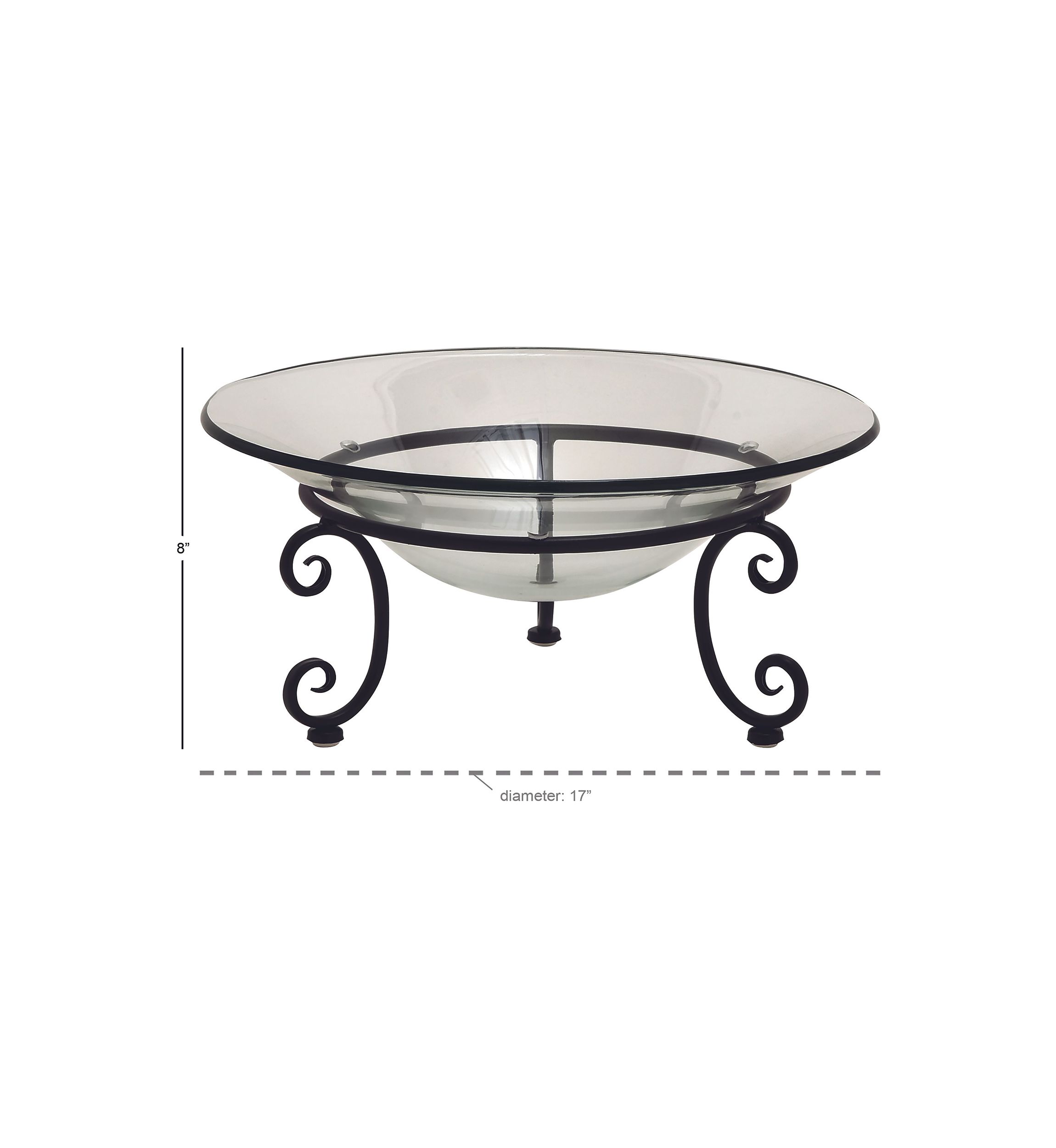 Traditional Tempered Glass Serving Bowl