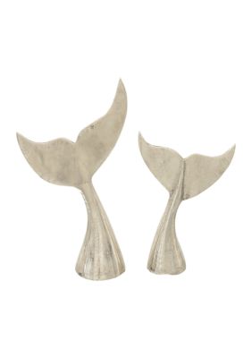 Coastal Aluminum Metal Sculpture - Set of 2