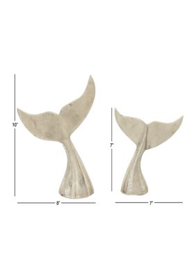 Coastal Aluminum Metal Sculpture - Set of 2