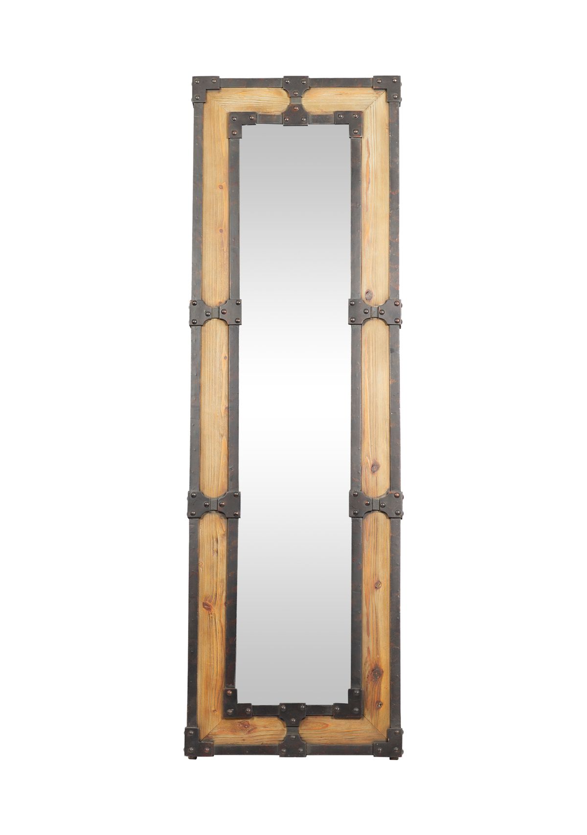 Rustic Wood Floor Mirror