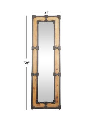 Rustic Wood Floor Mirror