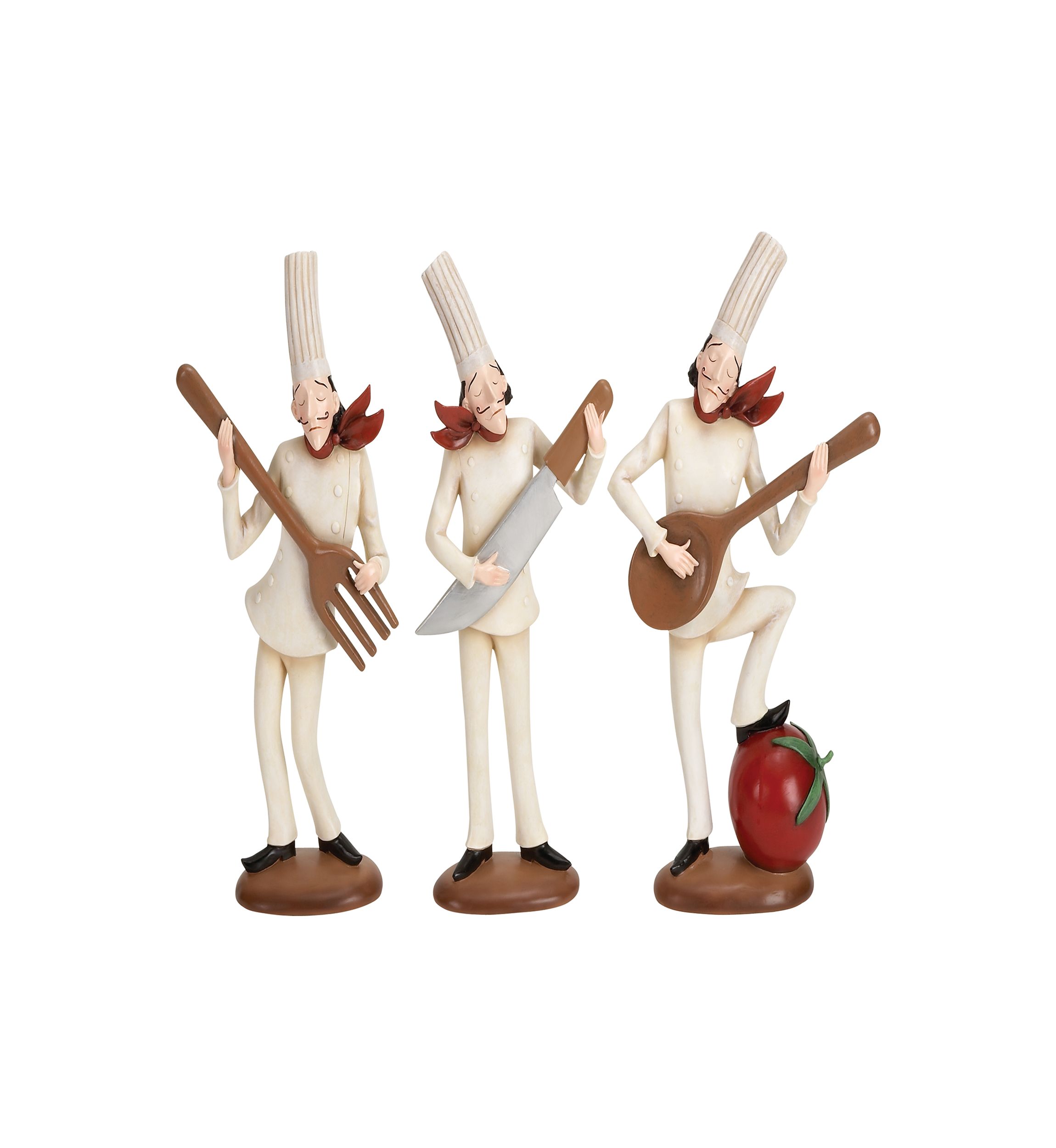 Traditional Polystone Sculpture - Set of 3