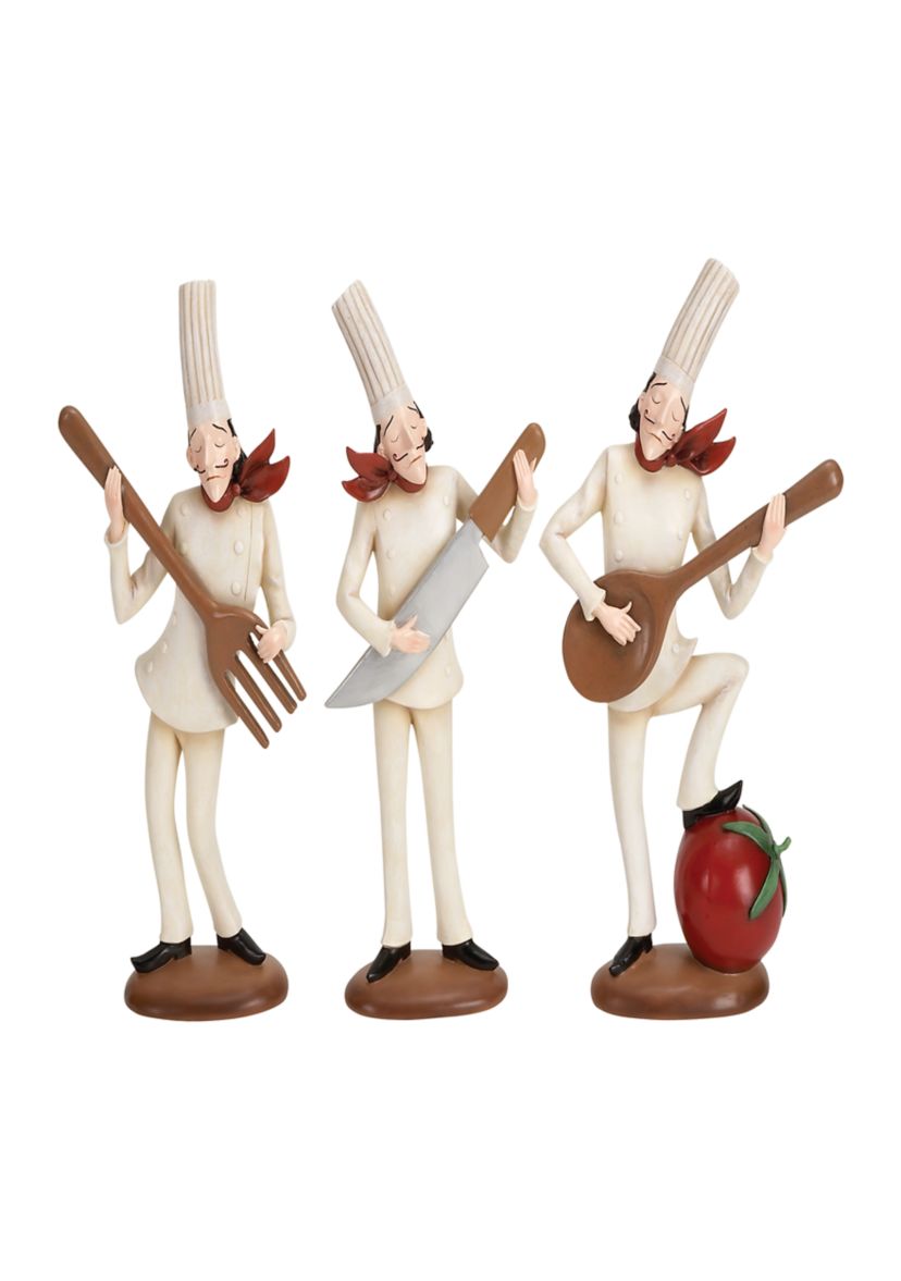 Traditional Polystone Sculpture - Set of 3