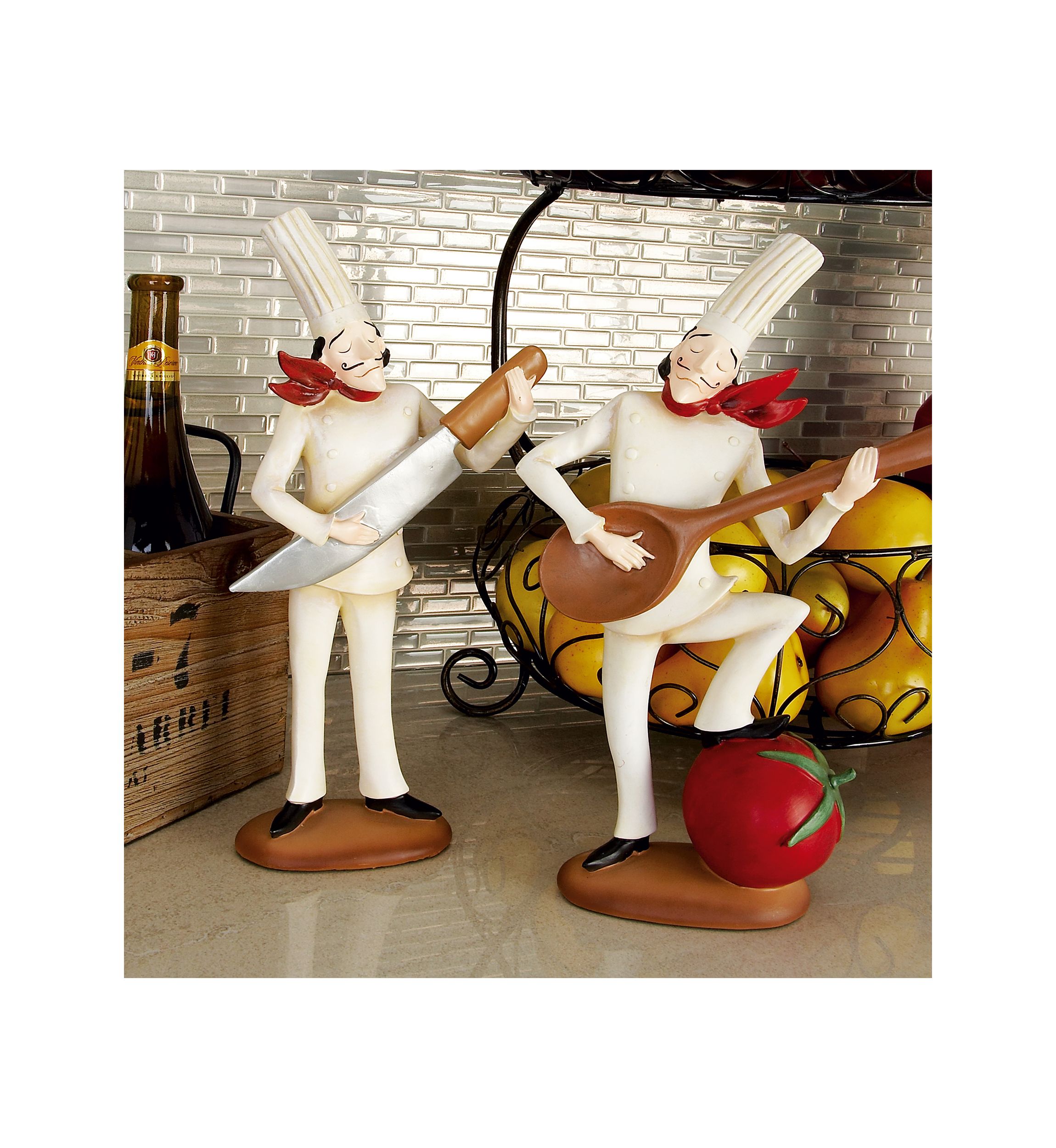 Traditional Polystone Sculpture - Set of 3