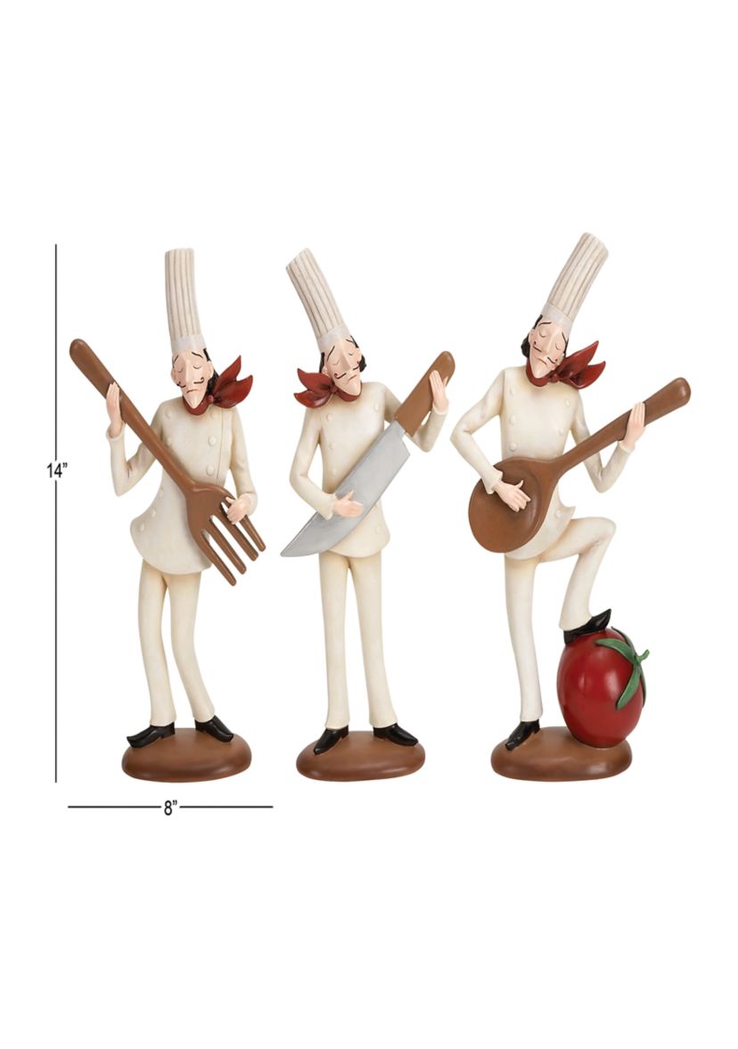 Traditional Polystone Sculpture - Set of 3
