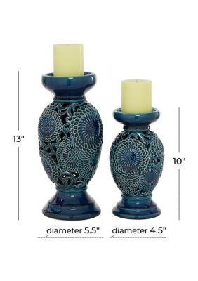 Eclectic Ceramic Candle Holder - Set of 2