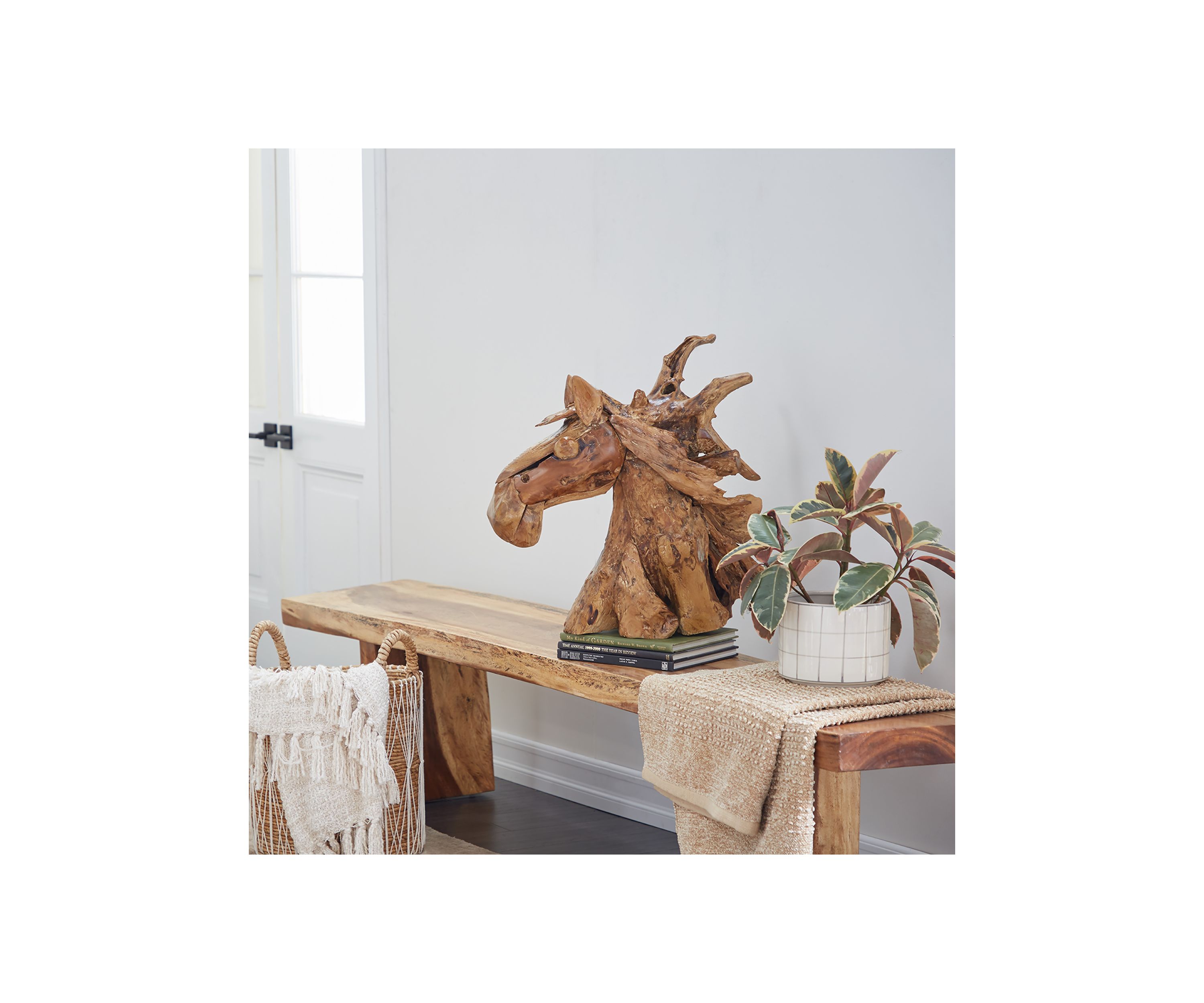 Bohemian Teak Wood Sculpture
