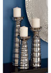 Ceramic Contemporary Candle Holder  Set of 3