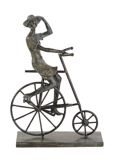 Monroe Lane Polystone Traditional Bicycle Sculpture