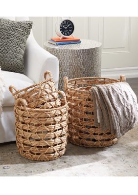 Coastal Fabric Storage Basket - Set of 3