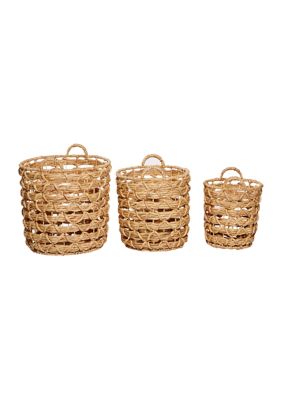 Coastal Fabric Storage Basket - Set of 3