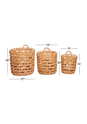 Coastal Fabric Storage Basket - Set of 3