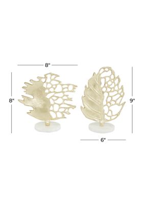 Glam Aluminum Metal Sculpture - Set of 2