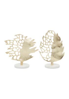 Glam Aluminum Metal Sculpture - Set of 2