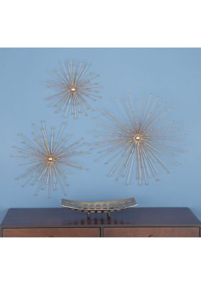 Modern Metal Wall Decor - Set of 3