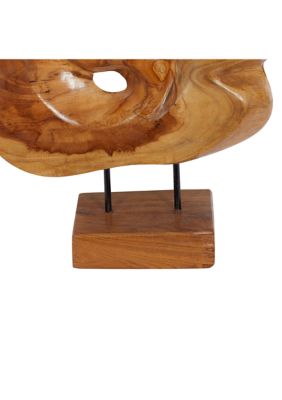 Contemporary Teak Wood Sculpture