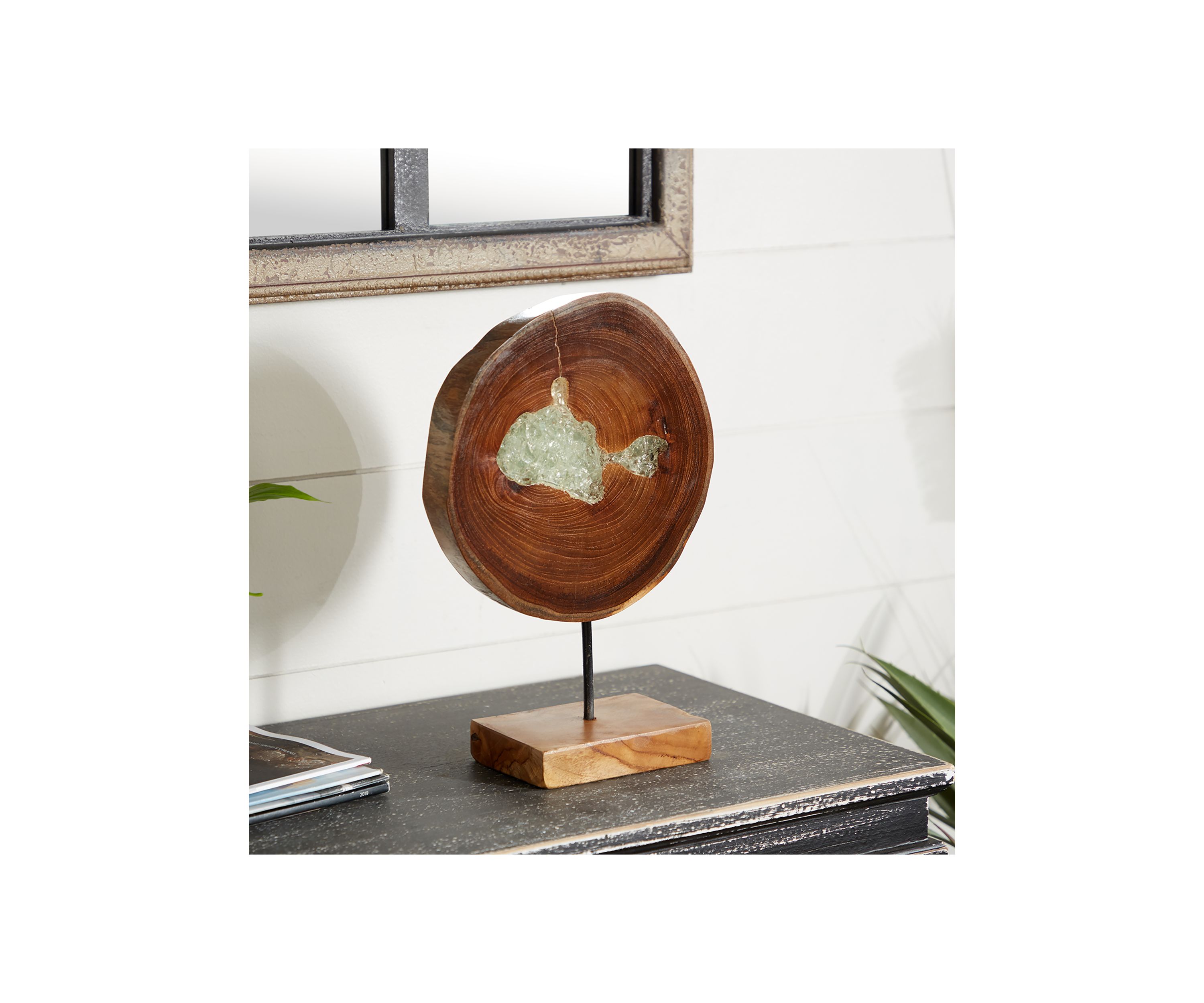 Contemporary Teak Wood Sculpture
