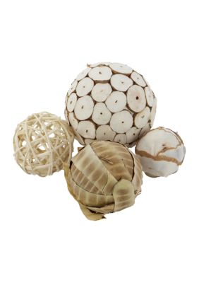 Traditional Dried Plant Orbs & Vase Filler - Set of 2