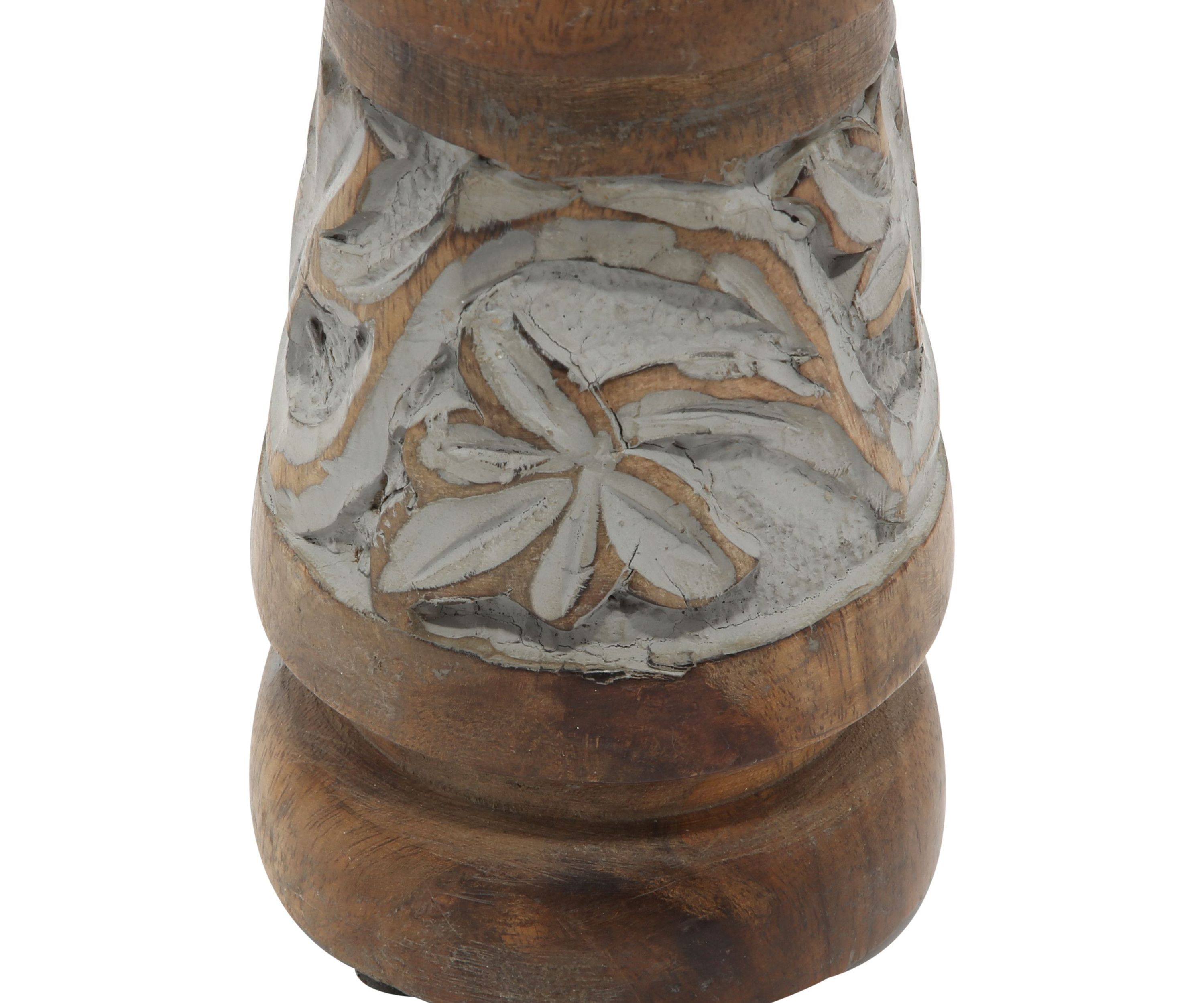 Country Cottage Wood Candle Holder - Set of 3