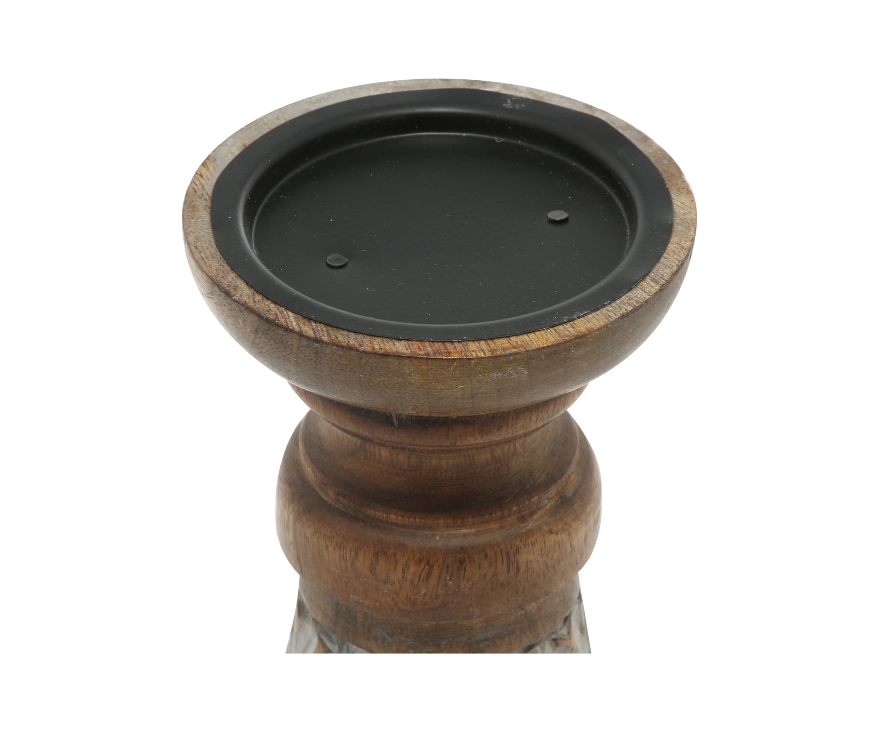 Country Cottage Wood Candle Holder - Set of 3