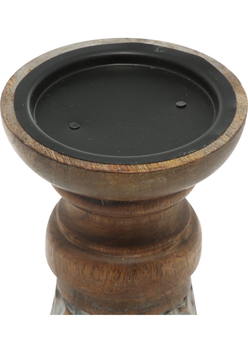 Country Cottage Wood Candle Holder - Set of 3