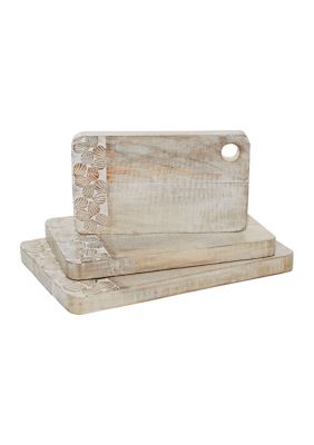 Country Cottage Wood Cutting Board - Set of 3