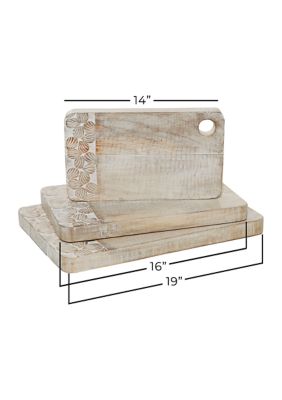 Country Cottage Wood Cutting Board - Set of 3