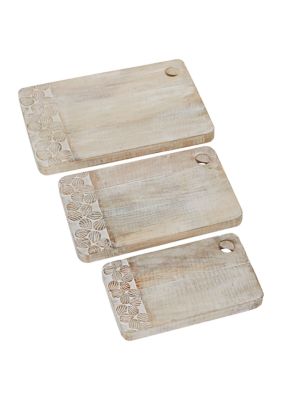 Country Cottage Wood Cutting Board - Set of 3