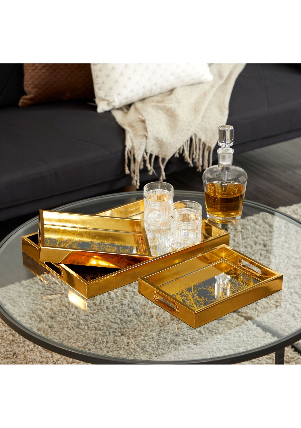 Glam Plastic Tray - Set of 3