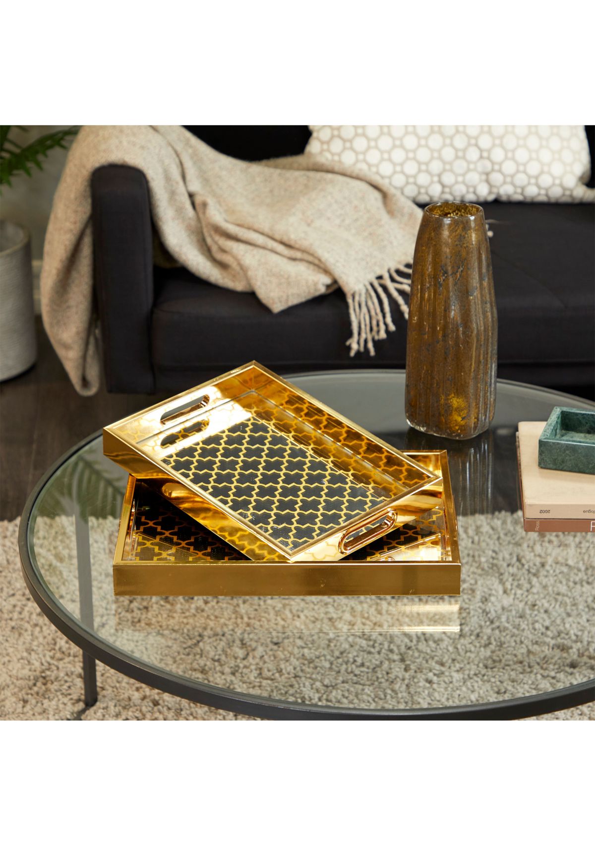 Glam Plastic Tray - Set of 2