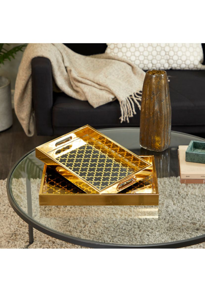 Glam Plastic Tray - Set of 2