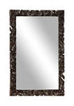 32 in x 47 in Large Rectangular Wall Mirror with Textured Gunmetal Frame