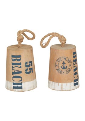 Nautical Wood Sculpture - Set of 2