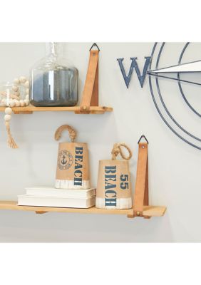 Nautical Wood Sculpture - Set of 2