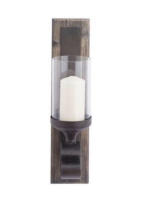 Monroe Lane Farmhouse Wood Wall Sconce, Brown