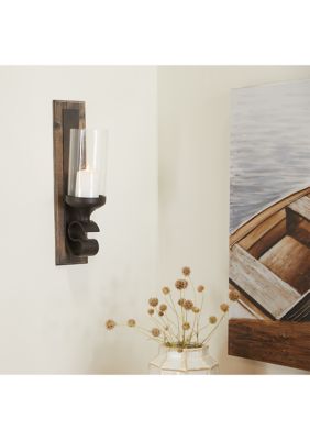 Farmhouse Wood Wall Sconce