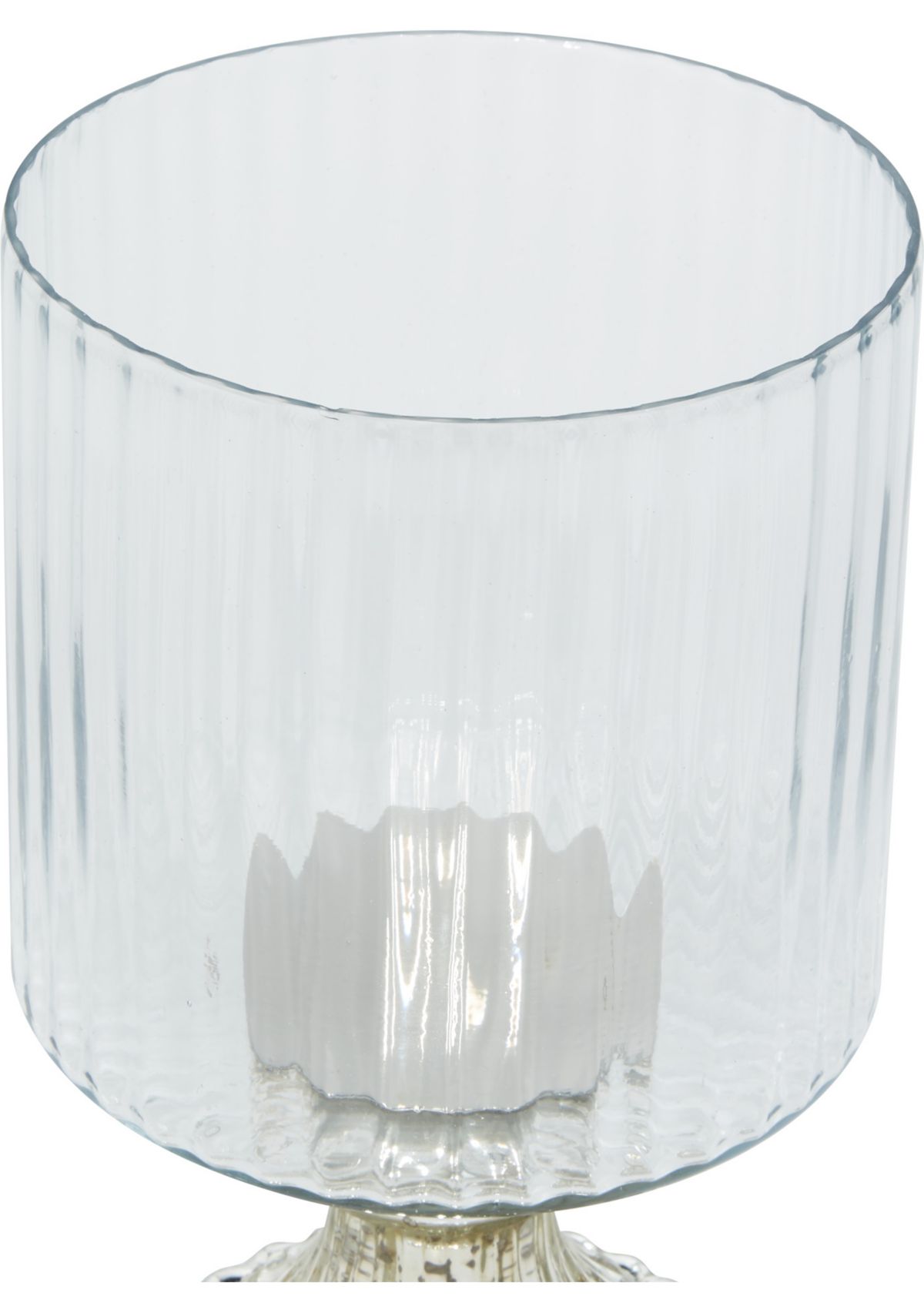 Vintage Glass Hurricane Lamp - Set of 2