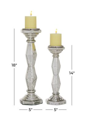 Glam Glass Candle Holder - Set of 2