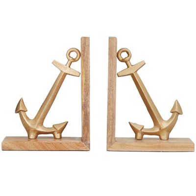 Nautical Aluminum Bookends - Set of 2