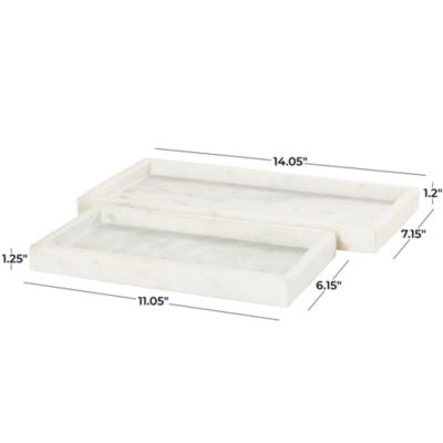 Modern Marble Tray - Set of 2