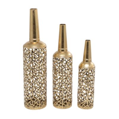 Glam Metal Vase - Set of 3