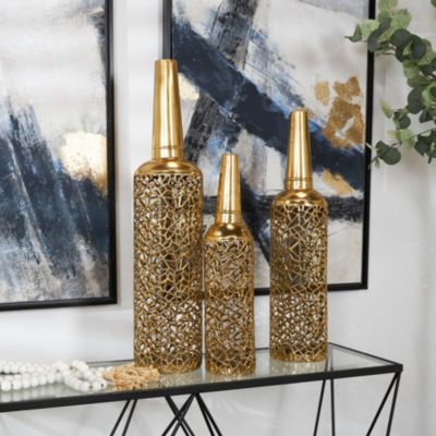 Glam Metal Vase - Set of 3