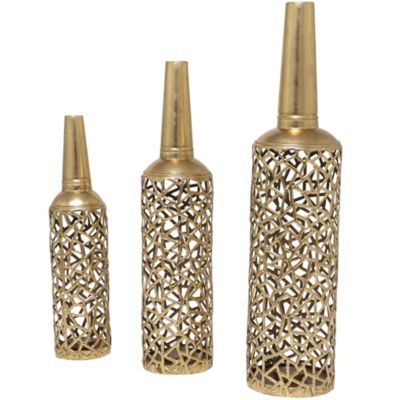 Glam Metal Vase - Set of 3