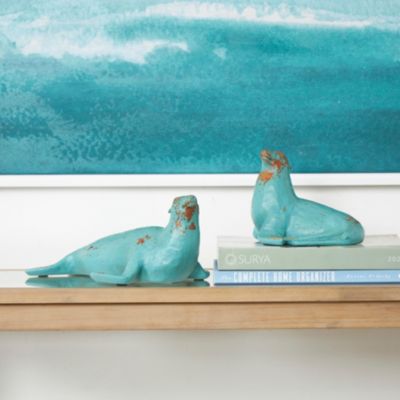 Coastal Polystone Sculpture - Set of 2