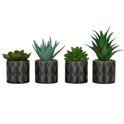 Traditional Faux Foliage Artificial Plant - Set of 4