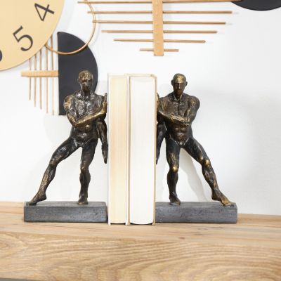 Modern Polystone Bookends - Set of 2