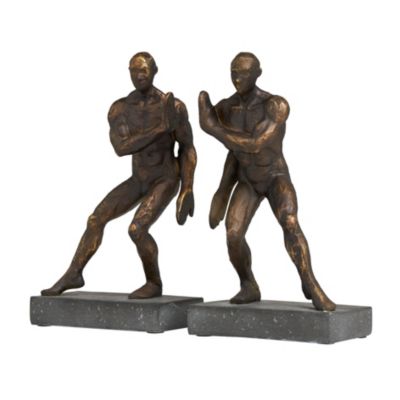 Modern Polystone Bookends - Set of 2