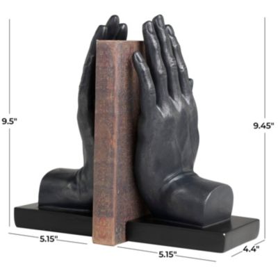 Eclectic Polystone Bookends - Set of 2