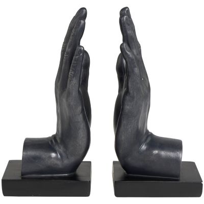 Eclectic Polystone Bookends - Set of 2