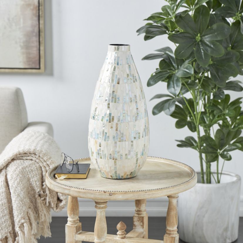 Contemporary Mother of Pearl Vase